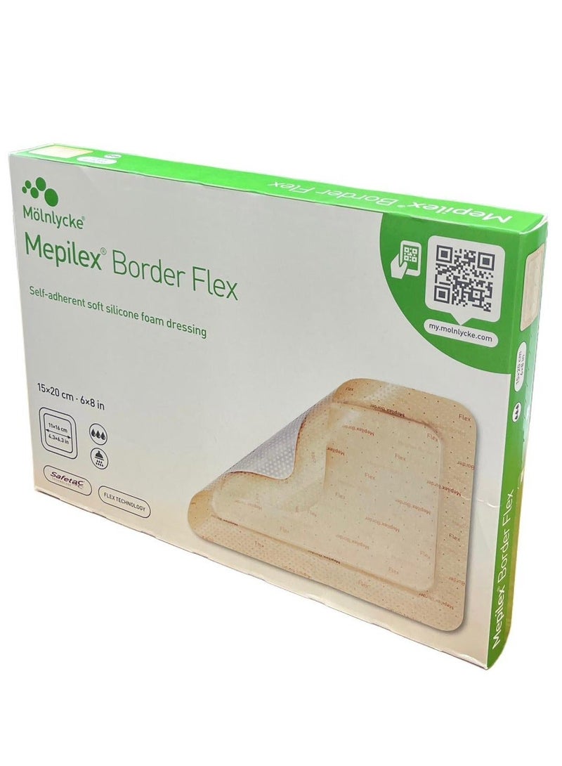 Molnlycke Mybelex adhesive, size 15 cm*20cm, for difficult wounds and bed sores (box: five pieces) - Image 1